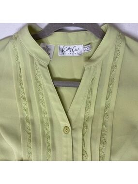 Kathy Che Pale Green Short Sleeve Blouse 10